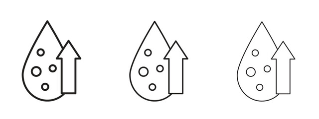 High cholesterol icon, outline sign, linear symbols