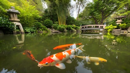 Traditional Garden Pond – Serene Outdoor Landscape Photography