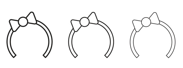 Hair band icon, outline sign, linear symbols