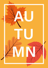 Flat image. Poster in autumn style. Perfect for a summer sale post or banner.