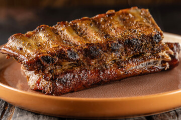 Roasted pork ribs with crispy crust