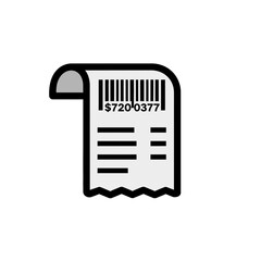 Printed receipt displays total purchase amount prominently