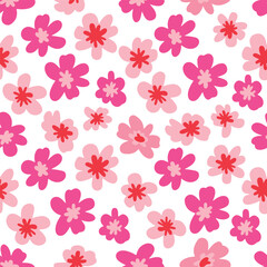 Floral Pink Seamless Pattern