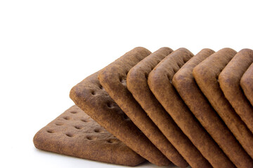 Chocolate biscuits isolated on a white background