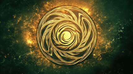 Cosmic Mandala: Golden Spiral in Nebula