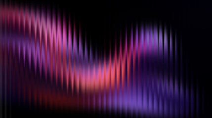 Abstract rippling light waves in pink and purple hues
