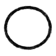 Black and white frame made of rope, isolated