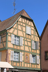 Street in Ribeauville, Alsace, France