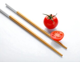 Cherry tomato and chopsticks