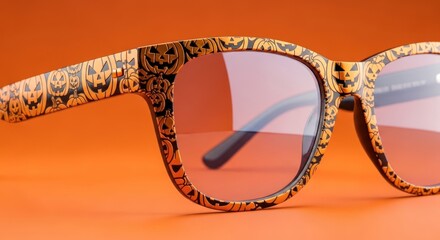 Stylish Halloween sunglasses with pumpkin pattern