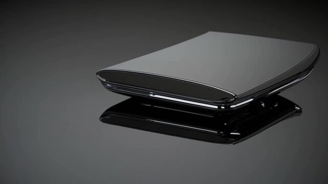 Sleek black device showcases modern design and functionality