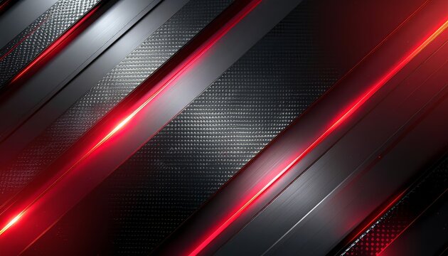 uxury carbon fiber background with glowing red neon diagonal lines