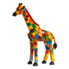 Colorful giraffe toy model