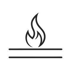Minimal Flame Icon with Dots