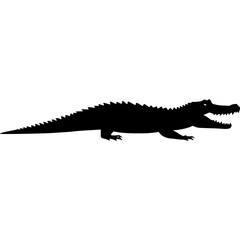 Alligator silhouette vector image reptile animal icon graphic design