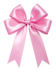 Delicate pink satin ribbon bow