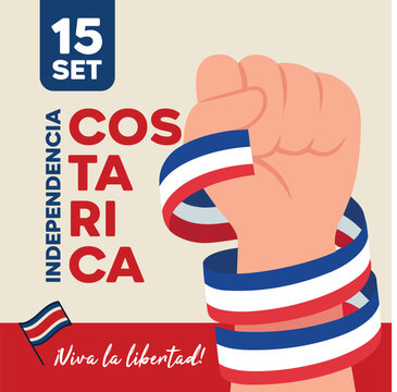 Ilustracion celebraci&oacute;n dia de la independencia costa rica