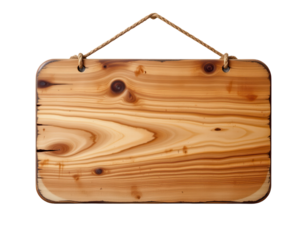 Natural Wooden Sign with Rustic Look and Twine Hanger for Decor