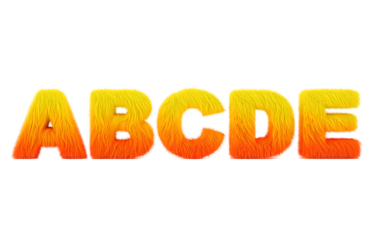 3D illustration of Halloween characters letters on transparent background.