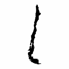 Chile Country Silhouette Map image