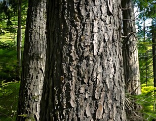 Obraz premium Close-up of tree bark in a forest