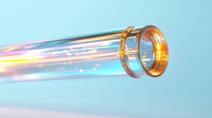 Colorful, glowing tube with iridescent effects.