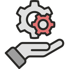 Service flat icon. Service icon suitable for web and mobile application.
