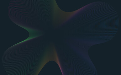 Abstract vector web background design. Abstract flowing waves with bright neon gradients. Glowing colorful streaks on a sleek dark backdrop. Futuristic wave design with neon flowing patterns.