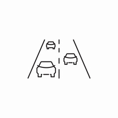 highway cars icon sign vector