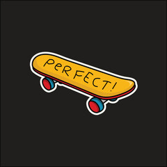 A Yellow Skateboard