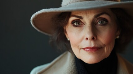 Elegant Woman in Hat: A Portrait of Confidence and Grace