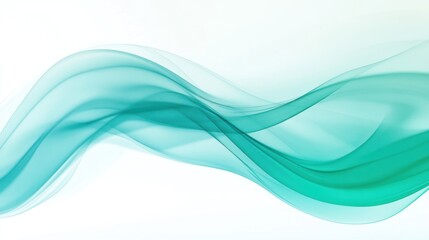 Abstract Teal Waves: Serene Flowing Design