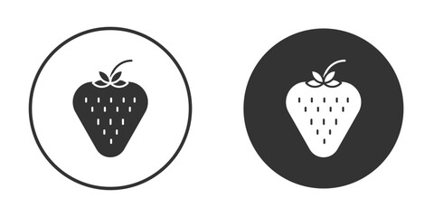 Strawberry icon flat illustrations. vector art.