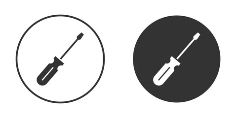 Screwdriver icon flat illustrations. vector art.