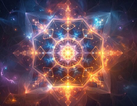 Abstract Fractal Art Dynamic Geometric Animation