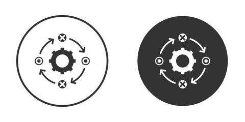 Methodology icon flat illustrations. vector art.