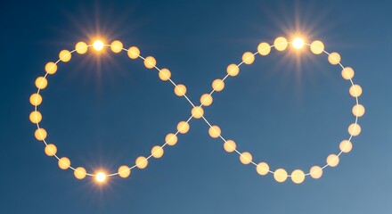 Solar Analemma path of the sun in the sky forming an infinity symbol.