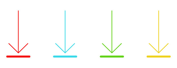 downward pointing arrows, arrow, down