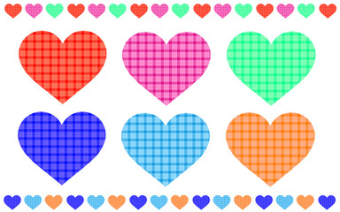 タータンチェック／ハートセット