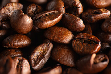 Dark Roasted Coffee Beans Texture