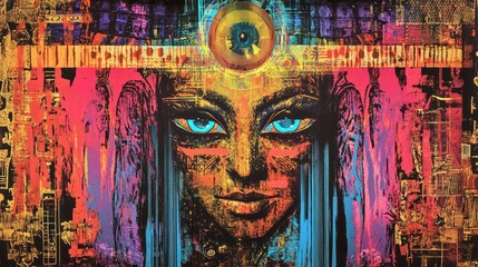 Mystic Digital Goddess: A Fusion of Ancient and Modern