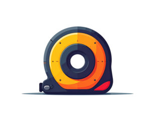 Minimalist Vector Measuring Tape Isolated