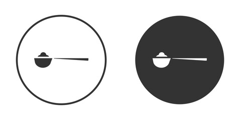 full spoon icon flat illustrations. vector art.