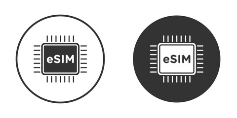 ESIM icon flat illustrations. vector art.