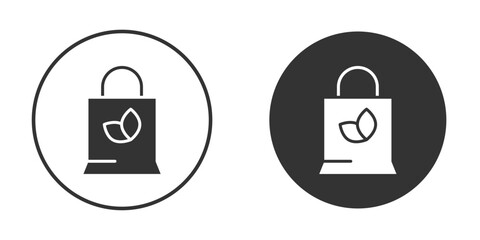 Eco bag icon flat illustrations. vector art.
