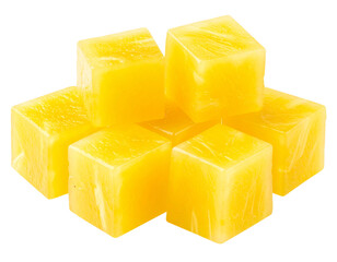  Pineapple Cubes Minimalist Vector Illustration Isolated 