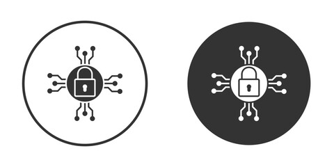 Cyber security icon flat illustrations. vector art.