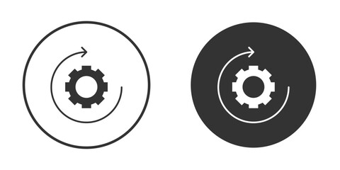 Continuous changes icon flat illustrations. vector art.