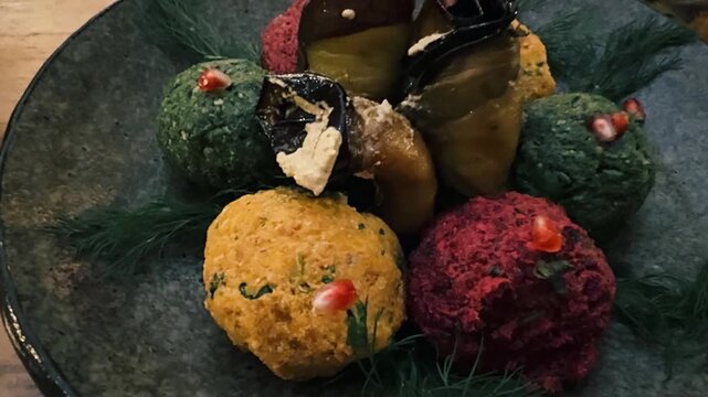 Discover the colorful world of phali in Georgian cuisine at a local restaurant