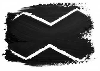 Grunge cross mark isolated on a transparent background